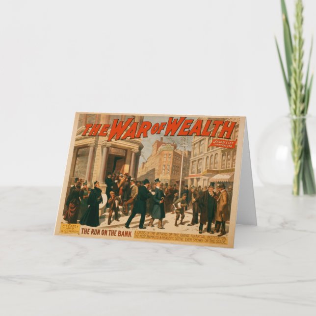 Krieg des Wohlstands - Grußkarte von 1895 Karte (Vorderseite)