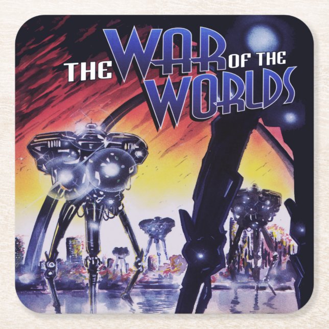 Krieg des Worlds-Untersetzer Rechteckiger Pappuntersetzer (Vorderseite)