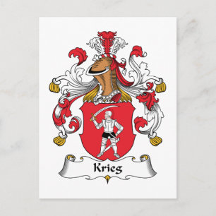 Krieg Familienwappen Postkarte