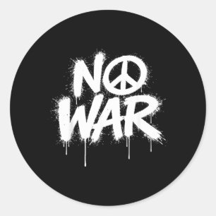 Krieg Frieden Proteste Welt Freiheit Unabhängigkei Runder Aufkleber
