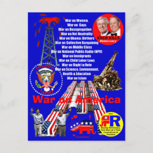 Krieg gegen Amerika - Postkarte