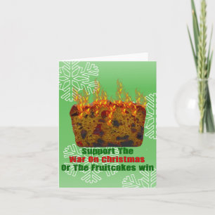 Krieg gegen Obst und Gemüse Feiertagskarte