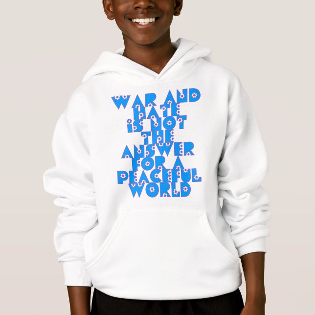 Krieg/Hass gegen Frieden Hoodie (Vorderseite)
