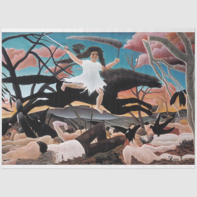 Krieg, Henri Rousseau, 1894 Seidenpapier (Vorderseite)