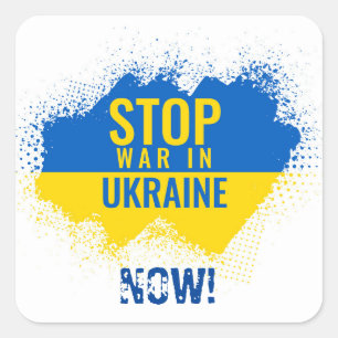 Krieg in der Ukraine jetzt beenden Quadratischer Aufkleber