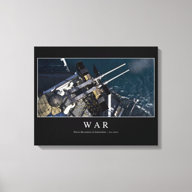 Krieg: Inspiration Zitat 3 Leinwanddruck (Vorderseite)