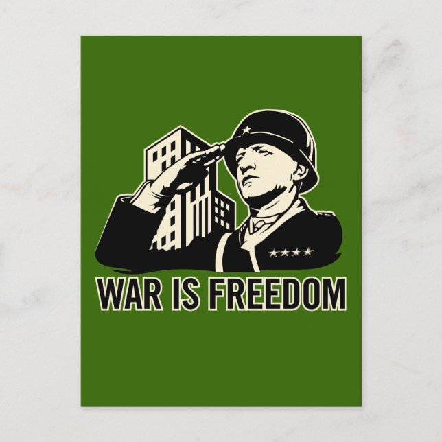 Krieg ist Freiheit Postkarte (Vorderseite)