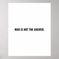Krieg ist keine Antwort auf den weißen schwarzen T