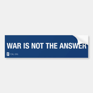 Krieg ist nicht der Antwort-Autoaufkleber Autoaufkleber