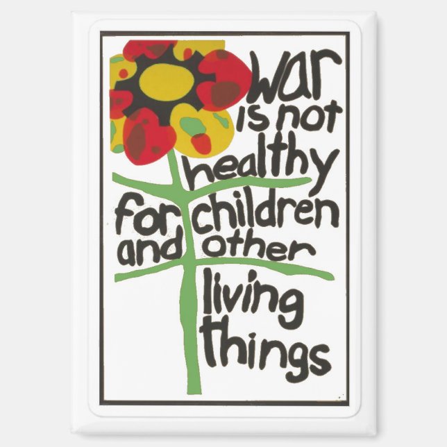 Krieg ist nicht gesund, magnet (Vorderseite)