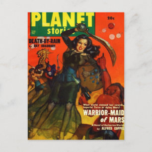 Krieg Maiden auf Mars Postkarte