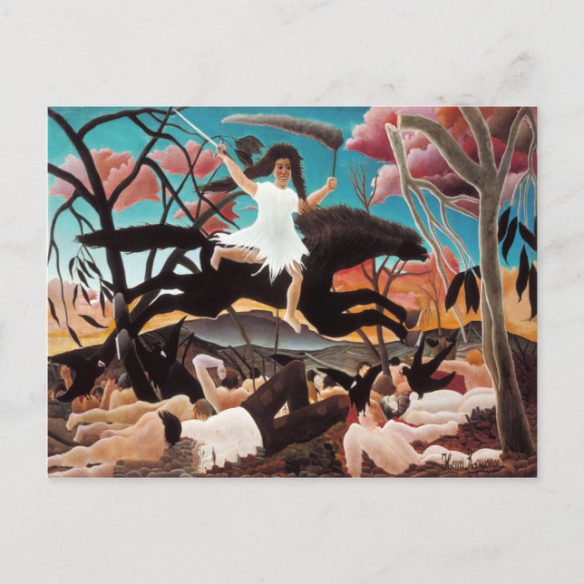 Krieg oder der Zwiespalt, Henri Rousseau Postkarte (Vorderseite)