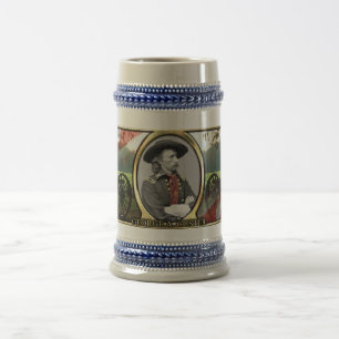 Krieg Stein Georges A. Custer Civil Bierglas
