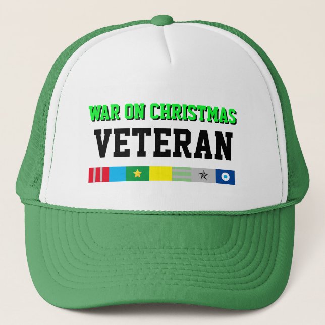 KRIEG ÜBER CHRISTMAS VETERAN-Geschenk Truckerkappe (Vorderseite)