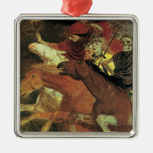 Krieg von Arnold Böcklin, Vintage Symbolismus Klas Silbernes Ornament