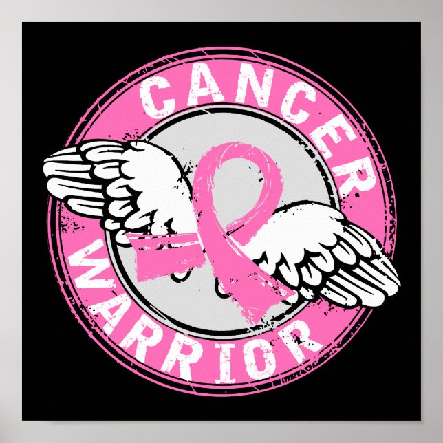 Krieger 14C Brustkrebs Poster (Vorne)