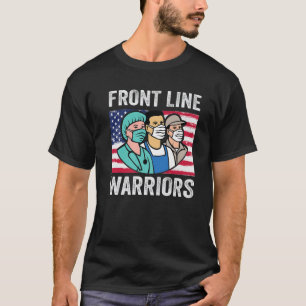 Krieger an der Front Maske pandemische Krankenpfle T-Shirt