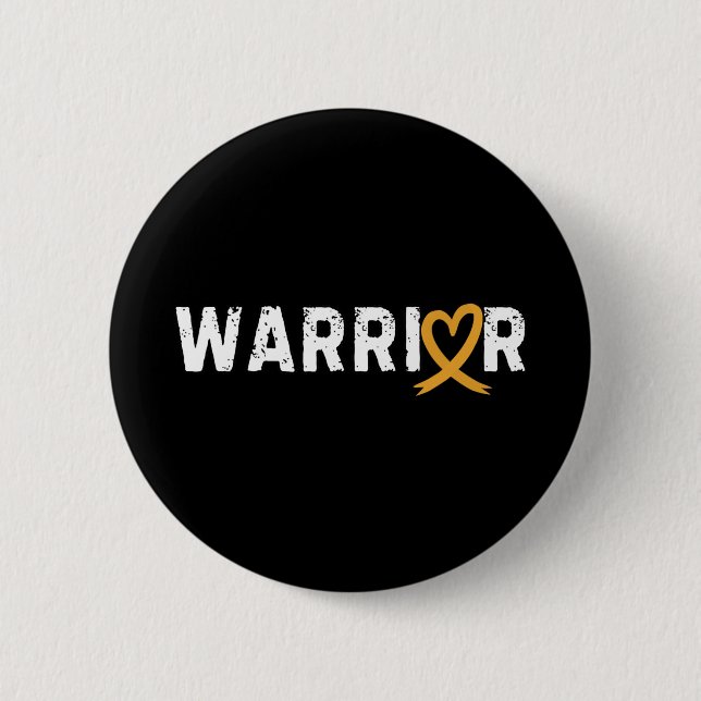 Krieger-Anhang Krebs Kämpfer Herz Amber Band Button (Vorderseite)