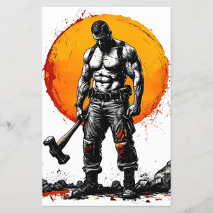 Krieger barbarische mittelalterliche Fantasie Humm Flyer