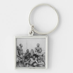 Krieger, Belgian Congo, 1894 Schlüsselanhänger