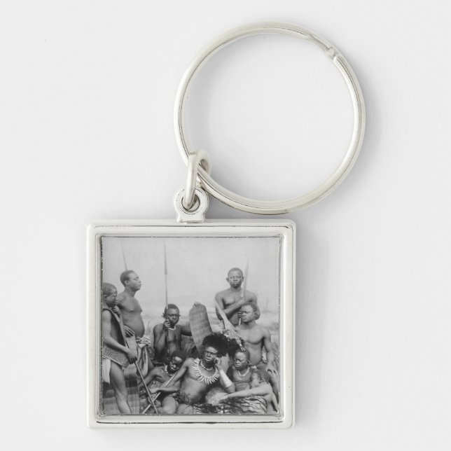 Krieger, Belgian Congo, 1894 Schlüsselanhänger (Vorne)