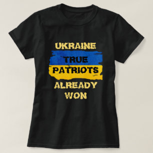 Krieger Blaue und gelbe ukrainische Flagge T-Shirt