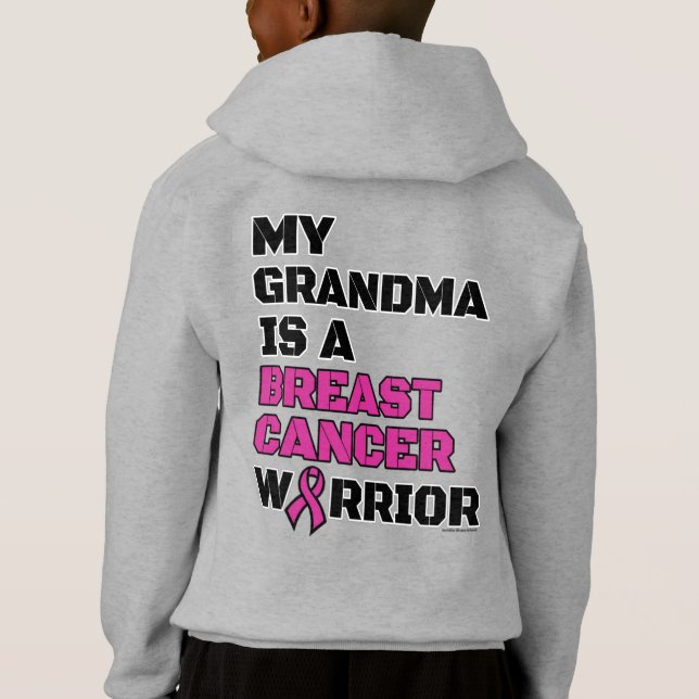 Krieger/Block/Oma...Brustkrebs Hoodie (Rückseite)
