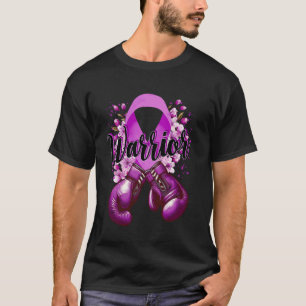 Krieger Boxhandschuhe Bewusstsein für häusliche Ge T-Shirt