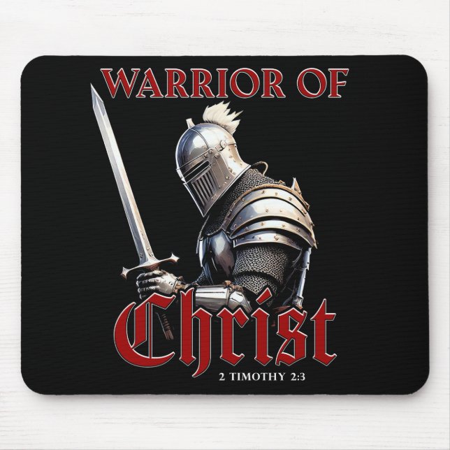 Krieger Christi 2 Timothy 2:3 Christliche Bibel Mousepad (Vorne)