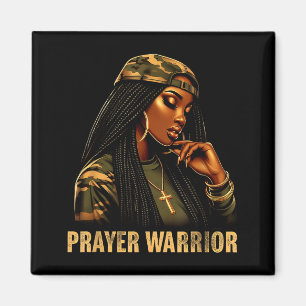 Krieger des Gebets schwarze Frau Camo christlicher Magnet
