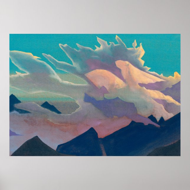 Krieger des Lichts, 1933 von Nicholas Roerich Poster (Vorne)