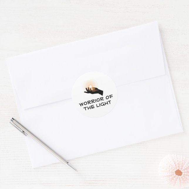 Krieger Des Lichts Runder Aufkleber (Umschlag)