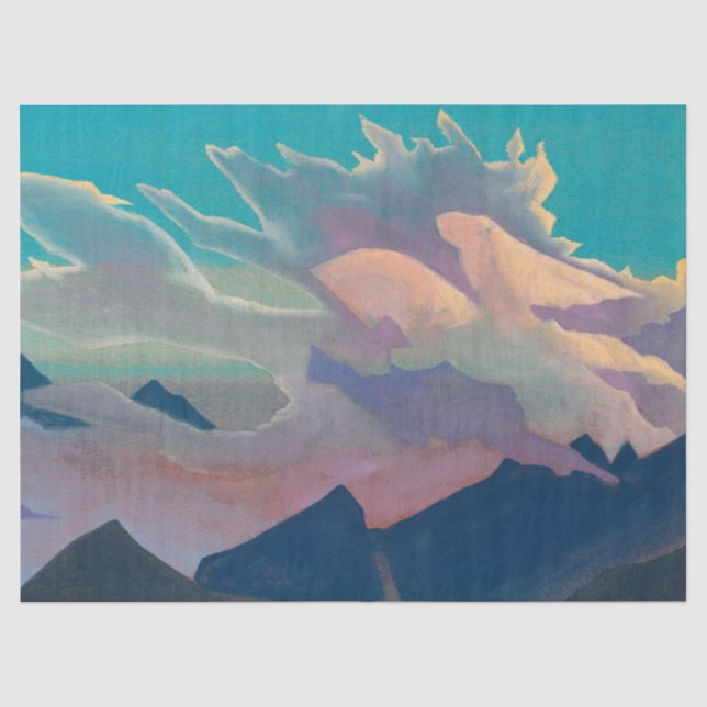 Krieger des Lichts von Nicholas Roerich Seidenpapier (Vorderseite)