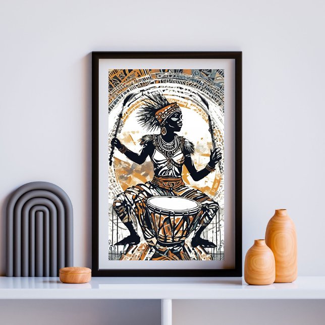 Krieger des Rhythmus - Stammestrommel Königin in B Poster (Von Creator hochgeladen)