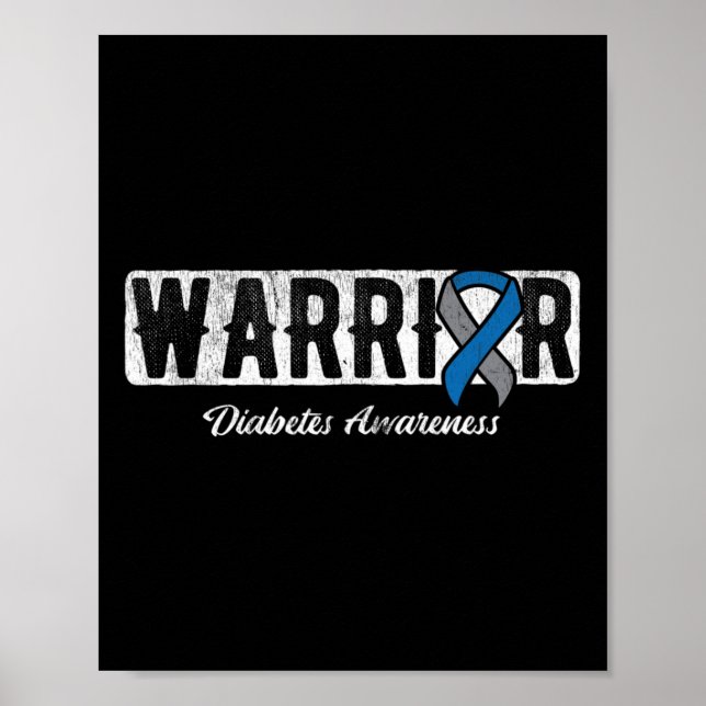 Krieger Diabetes-Bewusstsein  Poster (Vorne)