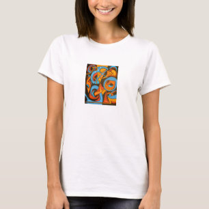 Krieger Eine Yogi-Hand bemalt Abstrakte Kunst T-Shirt