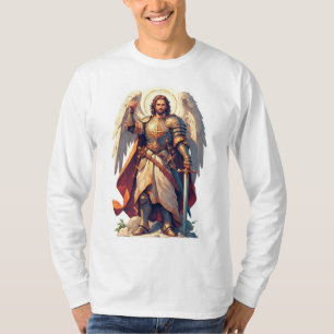 Krieger-Erzengel Michael Herren Langarmshirt T-Shirt