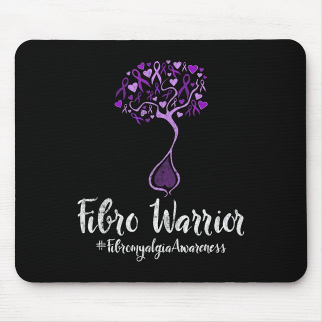 Krieger - Fibromyalgie-Unterstützung und Bewusstse Mousepad (Vorne)