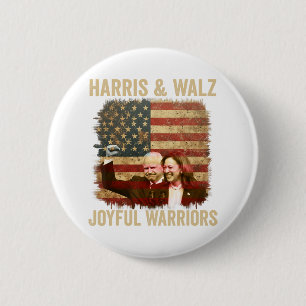 Krieger für Kamala Harris Tim Walz 2024 1 Button