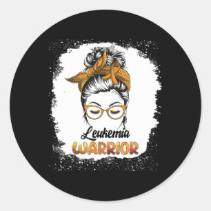 Krieger gebleicht Messy Bun Survivor glauben Fraue Runder Aufkleber