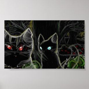 Krieger Hawfrost und Tigerstar - Der dunkle Wald Poster