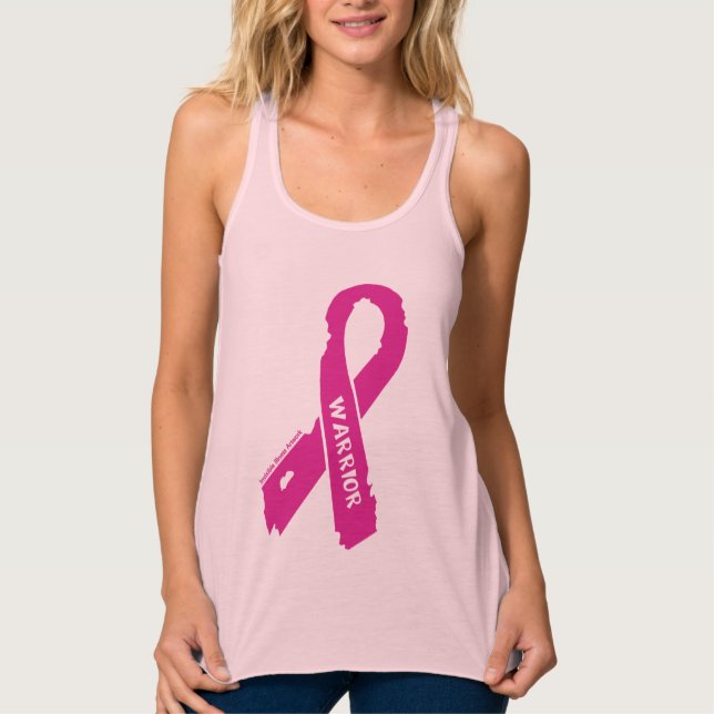 Krieger heftiger Band… Brustkrebs Tank Top (Vorderseite)