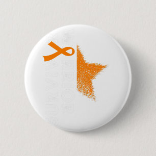 Krieger Hoffnung Orange Band Leukämie Blutkrebs A Button