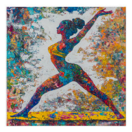 Krieger II Pose Glossy Poster