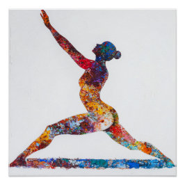 Krieger II Pose Glossy Poster