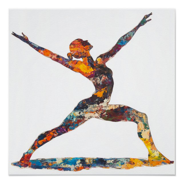 Krieger II Pose Glossy Poster (Vorderseite)