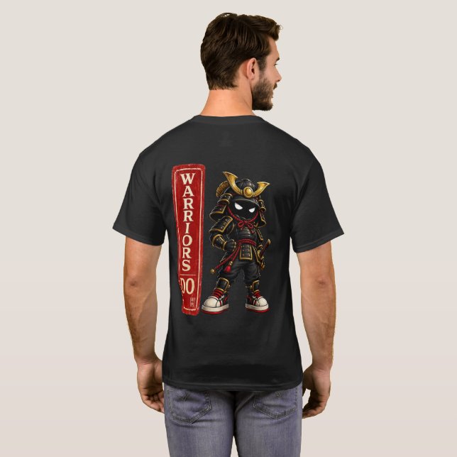 Krieger Machen Held Pose Shirt (Schwarz voll)