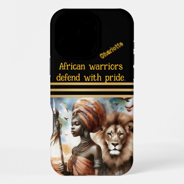 Krieger mit Löwenkraft iPhone Hülle (Rückseite)