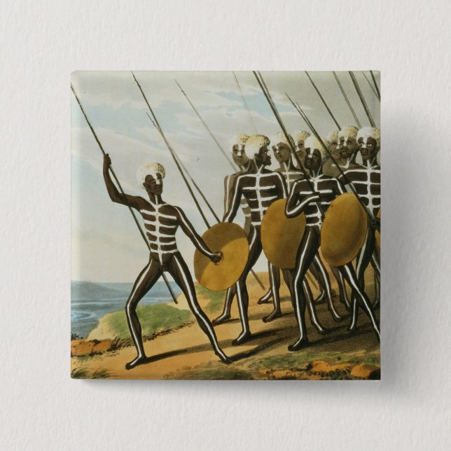 Krieger neuen S. Wales graviert von M. Dubourg (f Button (Vorderseite)