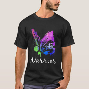 Krieger Schmetterling Semikolon Suizidprävention A T-Shirt